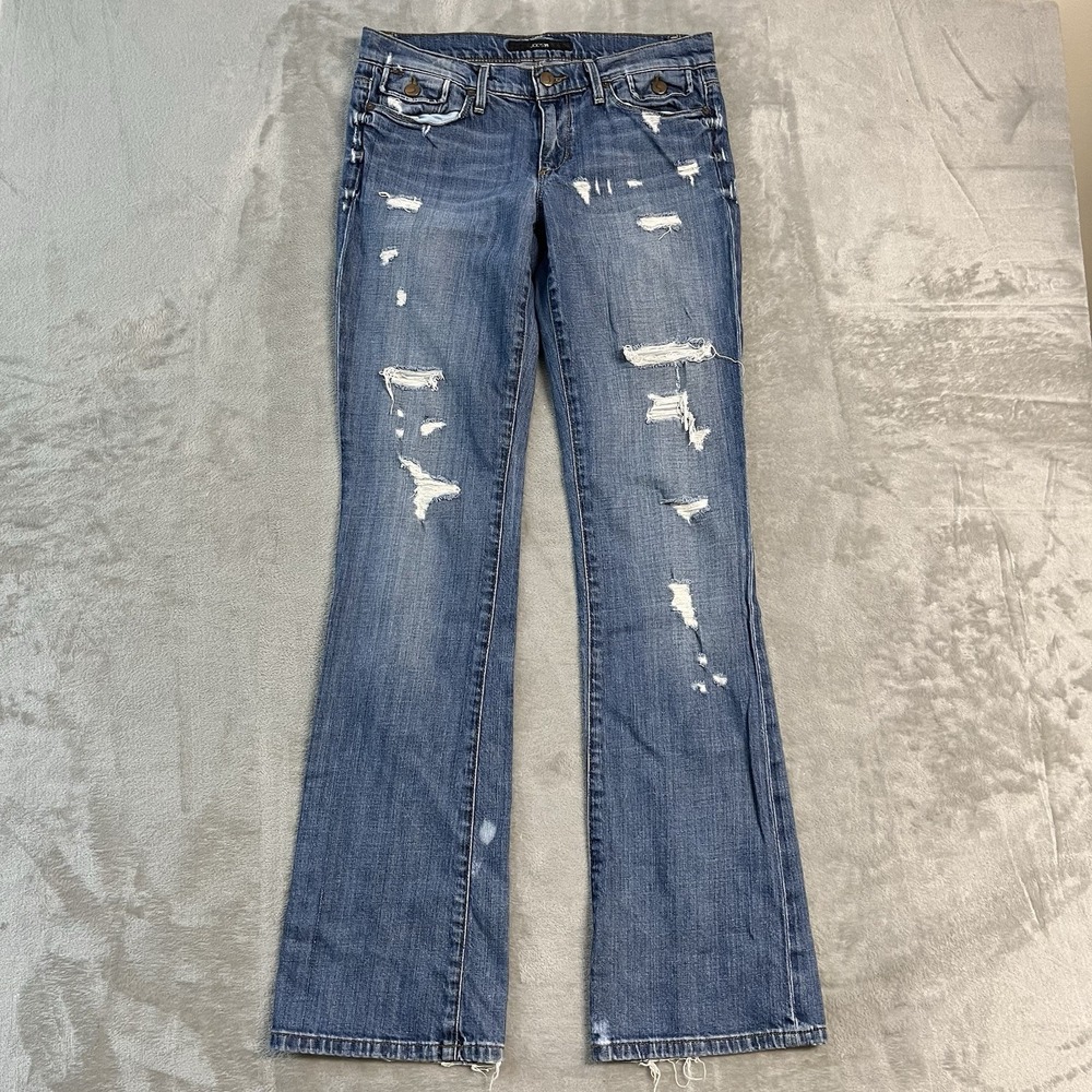 Joe's Jeans Socialite Womens 28 (31x34) Bootcut Flare Distressed Stretch Casual